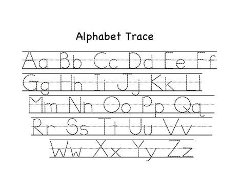 upper  lowercase alphabet tracing worksheets  tracing