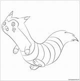 Furret Pages Pokemon Coloring Online Color Coloringpagesonly sketch template