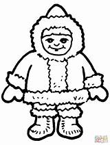 Inuit Ausmalbilder Eskimos Eskimo Ausmalbild Junge Süßer Stampare Iglu Supercoloring Bacheca Scegli sketch template