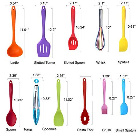 kitchen utensil set  cooking utensils colorful silicone kitchen