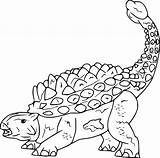 Cretaceous Originated Genus Ankylosaurus sketch template
