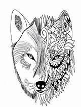 Wolf Mandala Coloring Pages Krissy Tattoo Getcolorings Color Printable sketch template