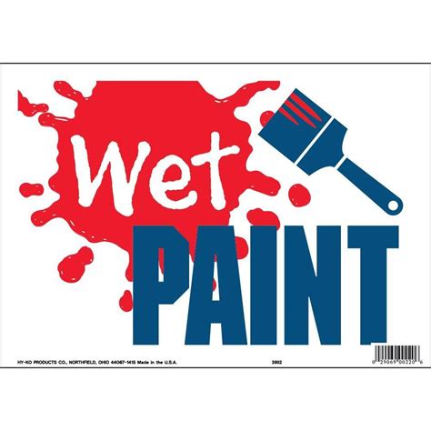 printable wet paint sign