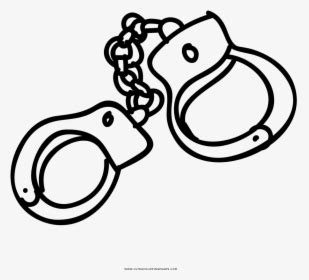 handcuffs coloring page handcuffs clipart black  white hd png