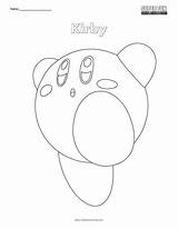 Coloring Kirby Nintendo Fun sketch template