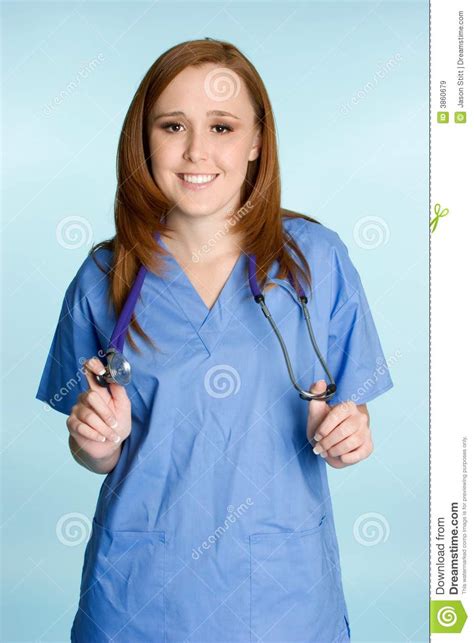 Nurse Wearing Scrubs Stock Image Image Of Health People