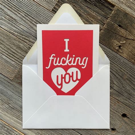 I Fucking Love You Card Valentines Day Card Valentines Card Etsy