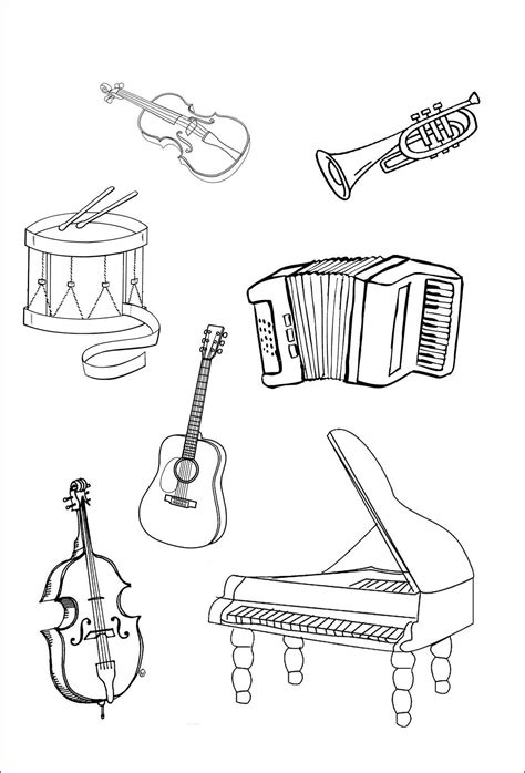 instruments coloring sheets patricia sinclairs coloring pages