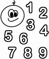 Numbers Coloring Color Kids Print Printable Pages Children sketch template