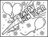 Coloring Year Happy Pages Drawing Easy Library Clipart Print sketch template