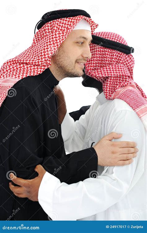 Two Arabic Men Having Warm Stock Image Image Of Friendship 24917017