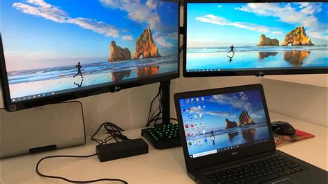 corner   set   monitors  dell laptop  dual monitor  gaming desk setup