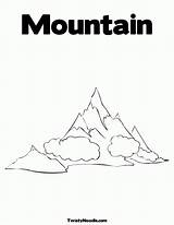 Coloring Pages Mountain Clipart Mountains Color Popular Comments Coloringhome Library sketch template