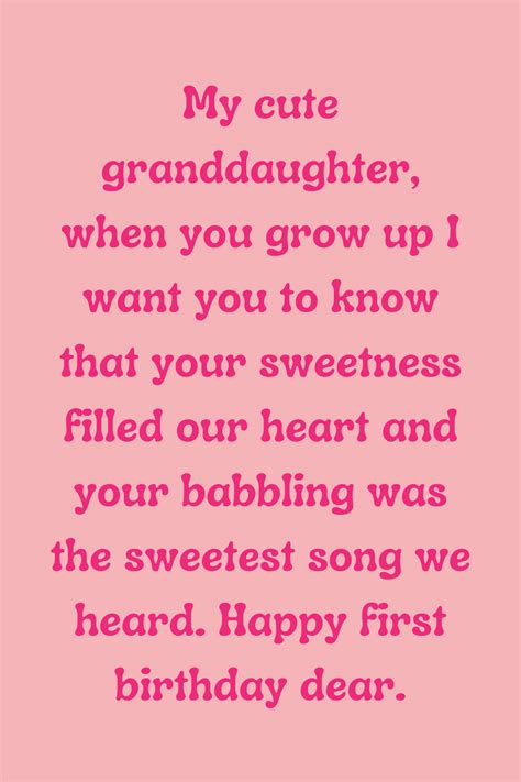 granddaughter birthday quotes card messages darling quote