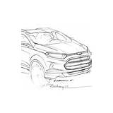 Ford Ecosport sketch template