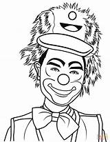 Clown Coloring Pages Smiling Printable Circus Supercoloring Puzzle sketch template
