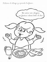 Saludable Saludables Alimentacion Dibujos Sonreír Aprende sketch template