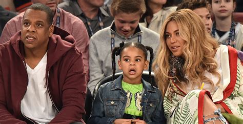 Beyonce And Jay Z Sit Court Side With Blue Ivy At Nba All
