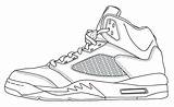 Jordan Coloring Air Shoes Pages Drawing Shoe Lebron Template James Printable Sketch Tennis Nike Force Michael Retro Low Jordans Blank sketch template