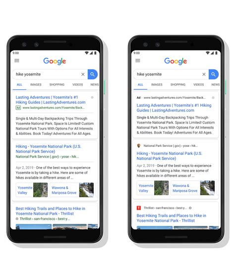googles upcoming redesign adds favicons  mobile search results
