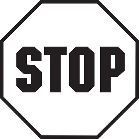 stop sign template printable clipart