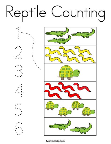 reptiles worksheet  kindergarten