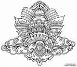 Lotus Coloring Pages Colouring Adult Printable Mandala Flower Choose Board sketch template