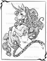 Coloring Pages Unicorn Adult Adults Fantasy Fairy Etsy Printable Horse Sheets Colouring Books Unicorns Color Book Getcolorings Detailed Description Details sketch template