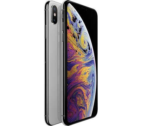 apple iphone xs max  gb silver fast delivery currysie