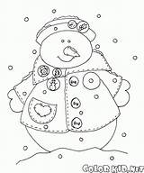 Snowman Coloring Coat Swing sketch template