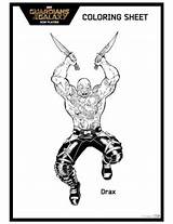 Drax Guardians sketch template