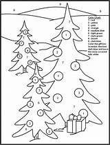 Christmas Number Color Pages Coloring Numbers Printable Kids Tree Merry Sheets Games Activity Adults Trees Spanish Colors Cool Spain Activities sketch template
