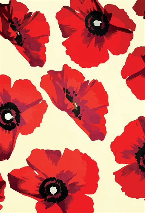 poppy art print large red poppies flower pattern large giclee home