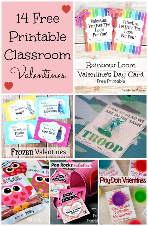 printable kids classroom valentines thesuburbanmom