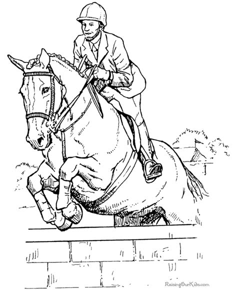 horse riding coloring pages   print