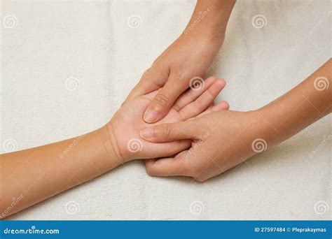children massage  mother hand stock images image
