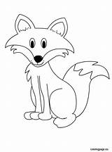 Fox Coloring Pages Cartoon Baby Cute Colouring Kids Foxes Color Arctic Head Sheet Animal Template Getcolorings Print Printable Red Animals sketch template