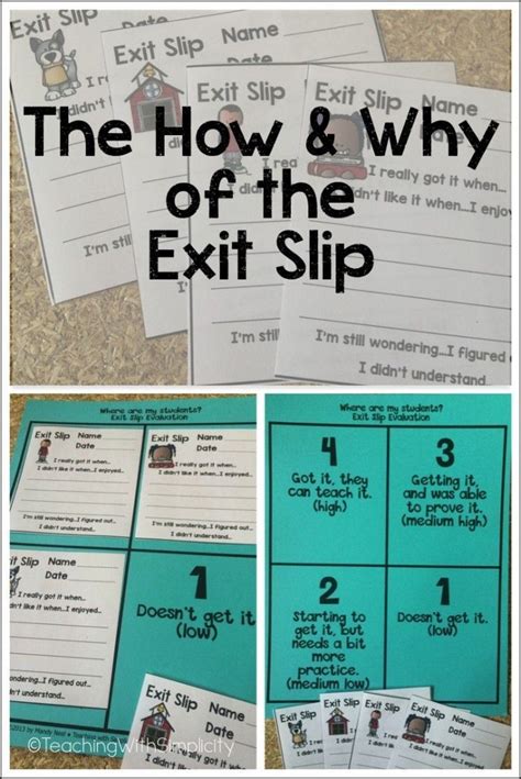 exit slips ~ the how and the why mandy neal exit slip math exit