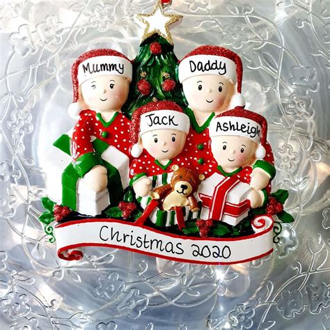 personalised christmas family character bauble homebnc