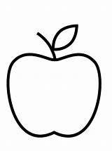 Apfel Malvorlage Ausmalbild Pages Vormen Eten Stemmen Stimmen sketch template