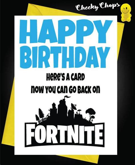 ideas fortnite birthday card  collections  home