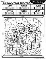 Sight Coloring Words Grade Christmas Word Pages 3rd Second Reading 2nd Choose Board Teacherspayteachers sketch template