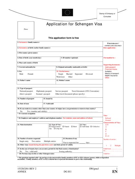 schengen visa application form pdf editable fill out and