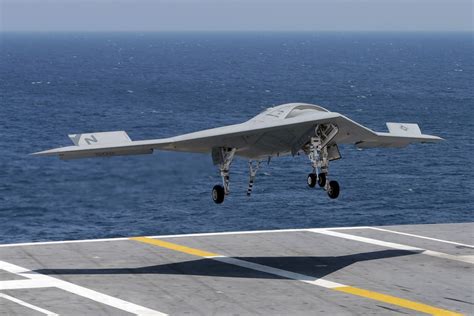 navy drone completes   unmanned carrier landing nbc news