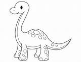 Coloring Brontosaurus Baby Pages Brachiosaurus Printable Animal sketch template