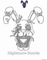 Fnaf Coloring Bonnie Pages Nightmare Printable Fred Bear Spring Book Print Info Color sketch template