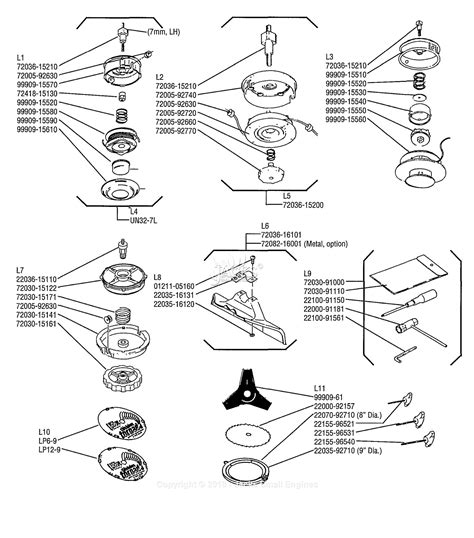 shindaiwa  parts diagram  trimmer head