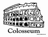 Rome Coloring Building Pages Colosseum Italy sketch template