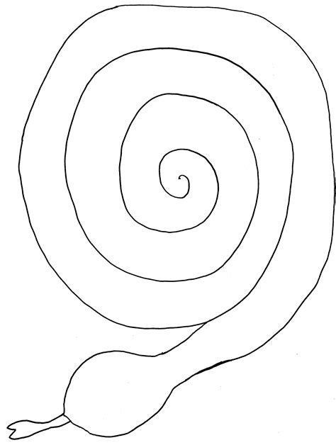 printable spiral snake template printable templates