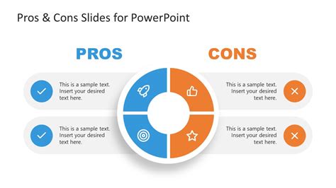 pros  cons powerpoint template